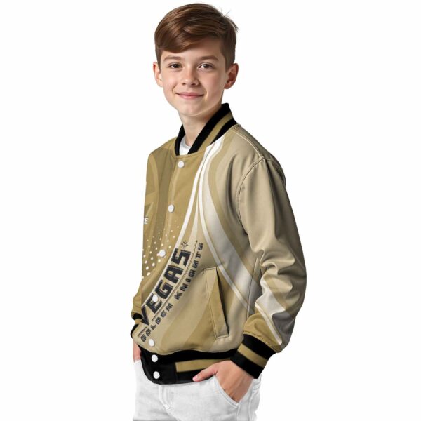 customized vegas golden knights wave patterns tan jacket trendy