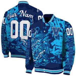 customized villanova wildcats fishing art navy jacket fashion forward