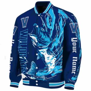 customized villanova wildcats fishing passion navy white jacket best selling