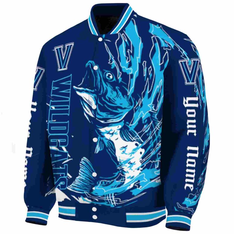 customized villanova wildcats fishing passion navy white jacket best selling