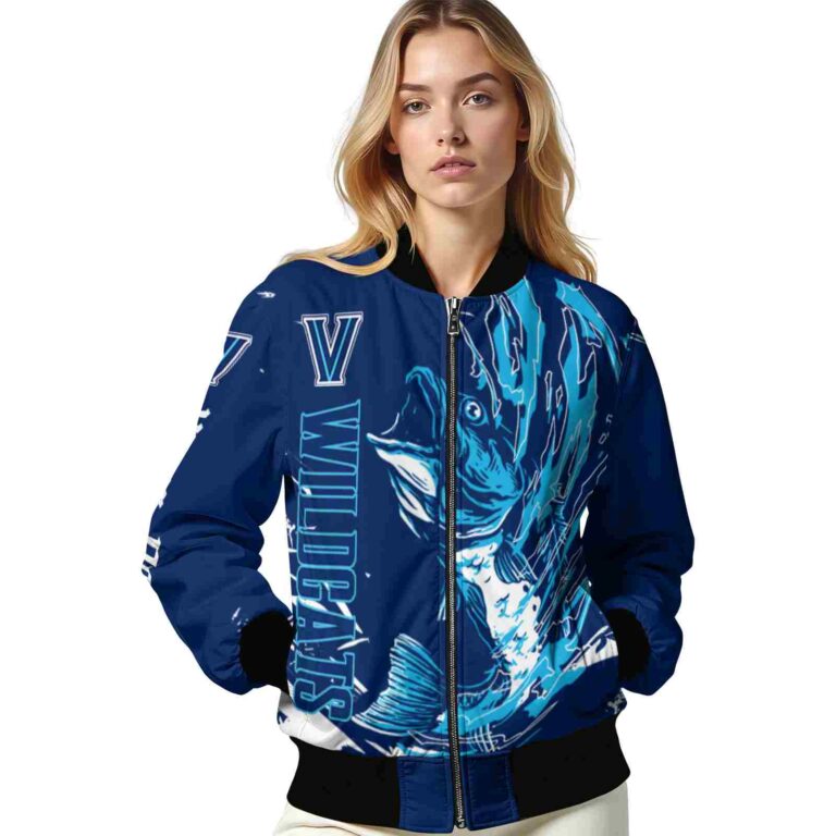 customized villanova wildcats fishing passion navy white jacket latest model