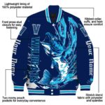 customized villanova wildcats fishing passion navy white jacket best selling