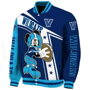 customized villanova wildcats mickey football navy white jacket best selling