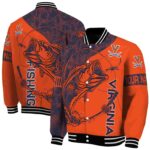 customized virginia cavaliers fishing rod orange jacket best selling