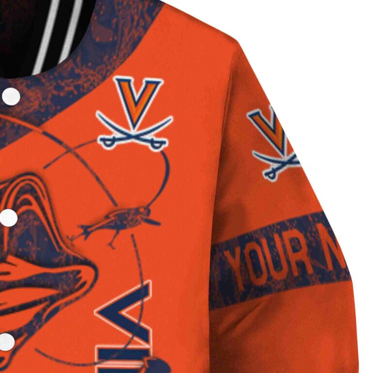 customized virginia cavaliers fishing rod orange jacket premium grade