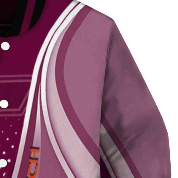 customized virginia tech hokies wave patterns maroon jacket premium grade
