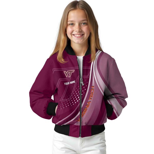 customized virginia tech hokies wave patterns maroon jacket top rated