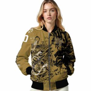 customized wake forest demon deacons fishing art gold jacket latest model