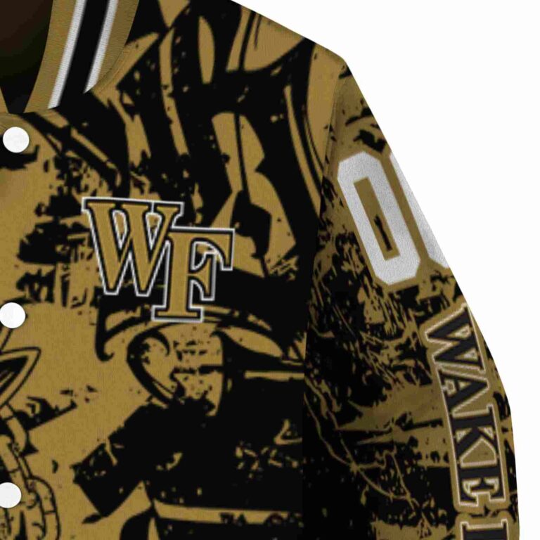 customized wake forest demon deacons fishing art gold jacket premium grade