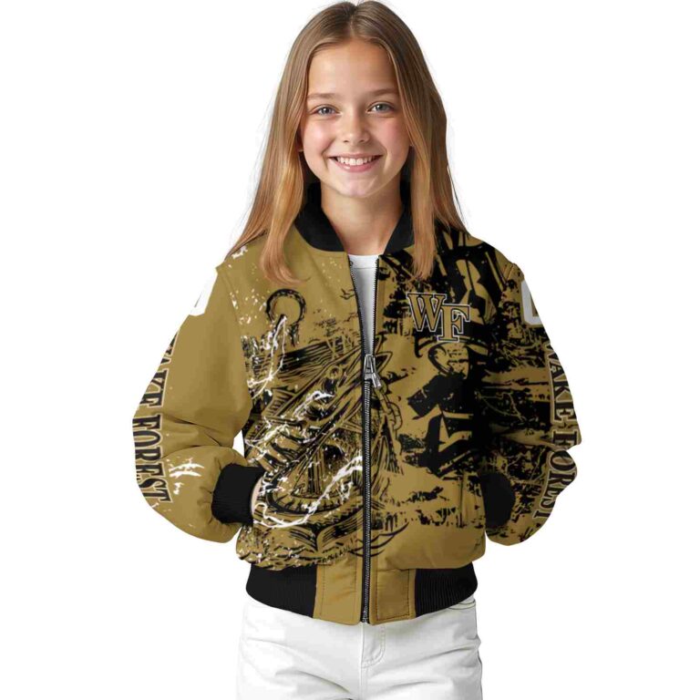 customized wake forest demon deacons fishing art gold jacket top rated