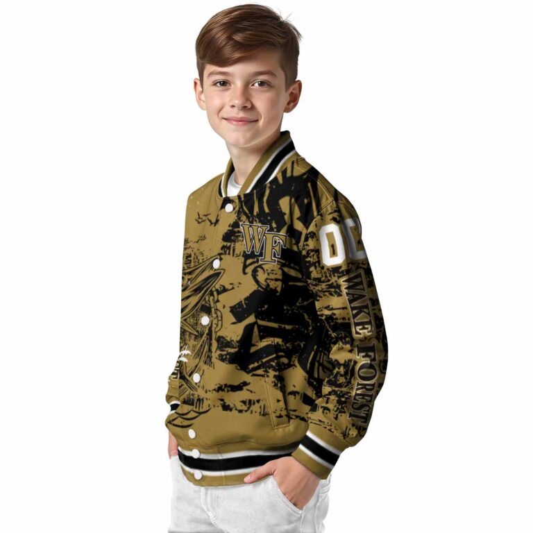 customized wake forest demon deacons fishing art gold jacket trendy