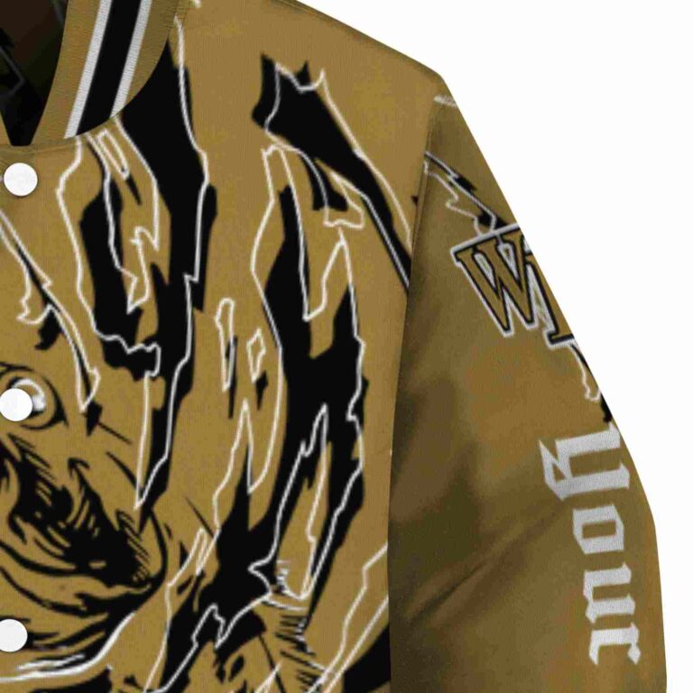 customized wake forest demon deacons fishing passion gold white jacket premium grade