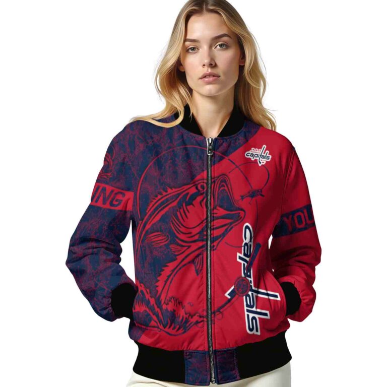 customized washington capitals fishing rod red jacket latest model