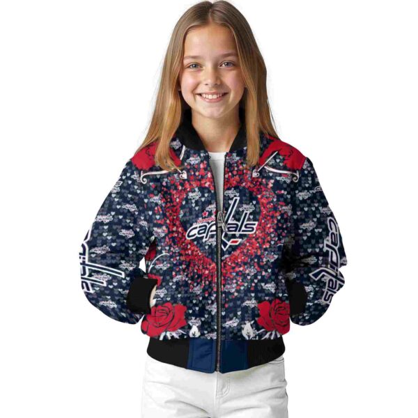 customized washington capitals heart explosion blue jacket top rated