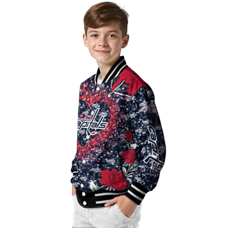 customized washington capitals heart explosion blue jacket trendy