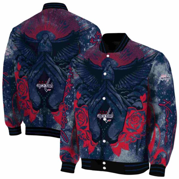 customized washington capitals praying hands blue jacket fashion forward