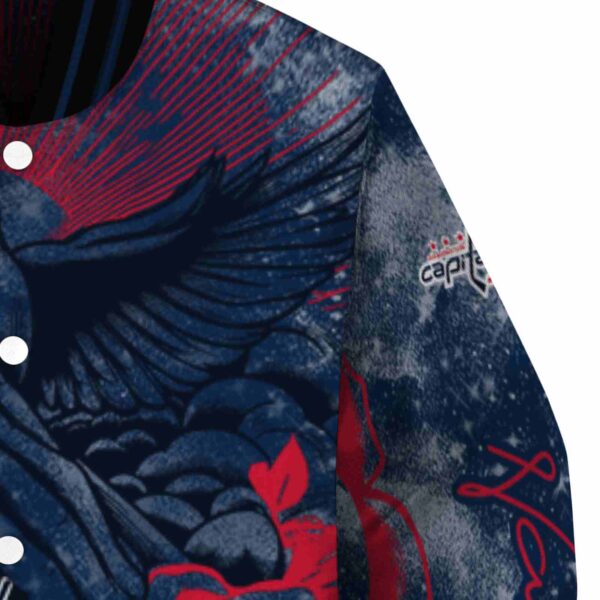 customized washington capitals praying hands blue jacket premium grade
