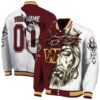 customized washington commanders jesus tears burgundy white jacket fashion forward