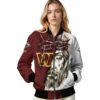 customized washington commanders jesus tears burgundy white jacket latest model