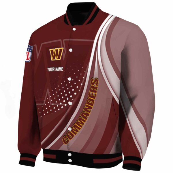 customized washington commanders wave patterns burgundy jacket best selling
