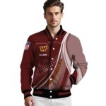 customized washington commanders wave patterns burgundy jacket best selling