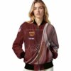 customized washington commanders wave patterns burgundy jacket latest model