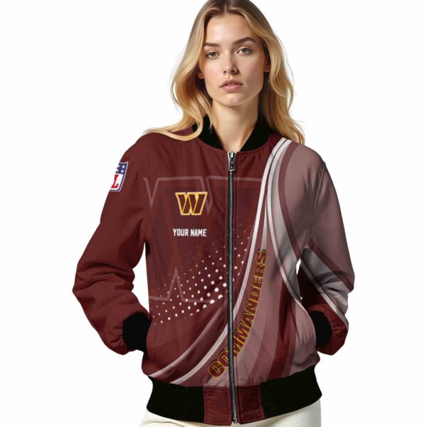 customized washington commanders wave patterns burgundy jacket latest model