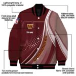 customized washington commanders wave patterns burgundy jacket best selling
