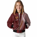 customized washington commanders wave patterns burgundy jacket best selling