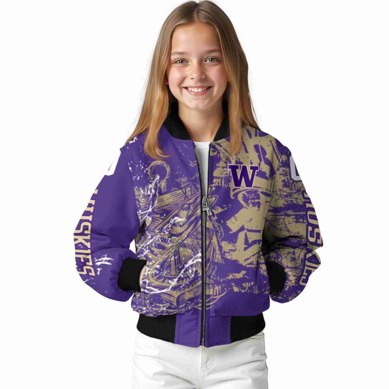 customized washington huskies fishing art purple jacket top rated