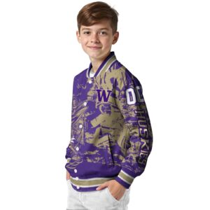 customized washington huskies fishing art purple jacket trendy