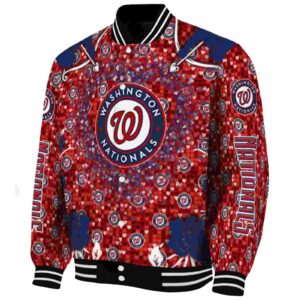 customized washington nationals heart explosion red jacket best selling