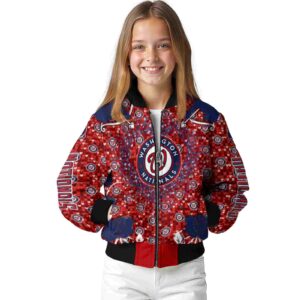 customized washington nationals heart explosion red jacket top rated