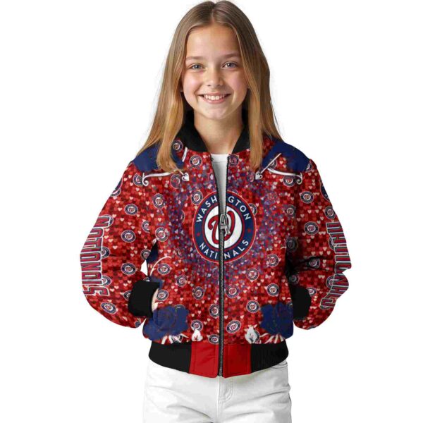 customized washington nationals heart explosion red jacket top rated