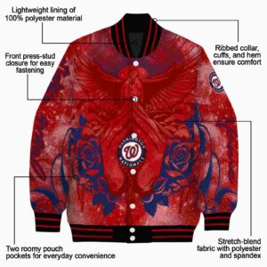 customized washington nationals praying hands red jacket new arrival