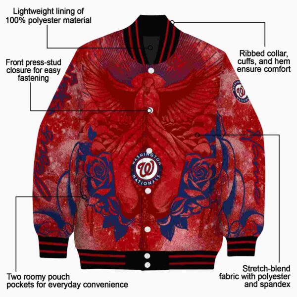customized washington nationals praying hands red jacket new arrival