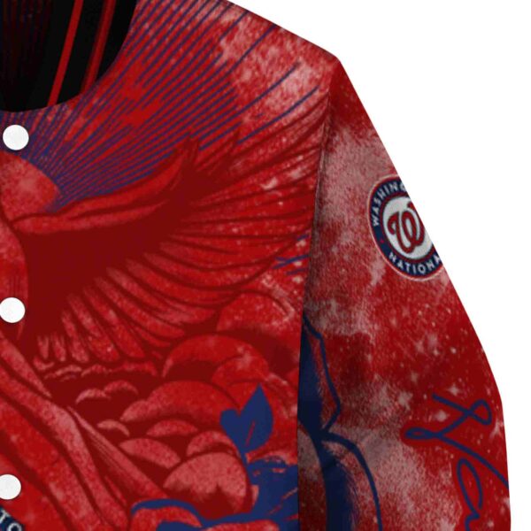 customized washington nationals praying hands red jacket premium grade