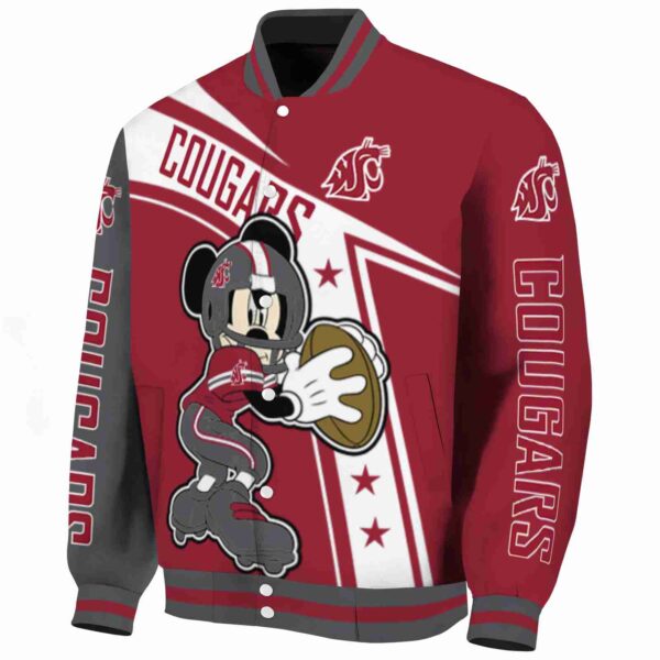customized washington state cougars mickey football crimson white jacket best selling