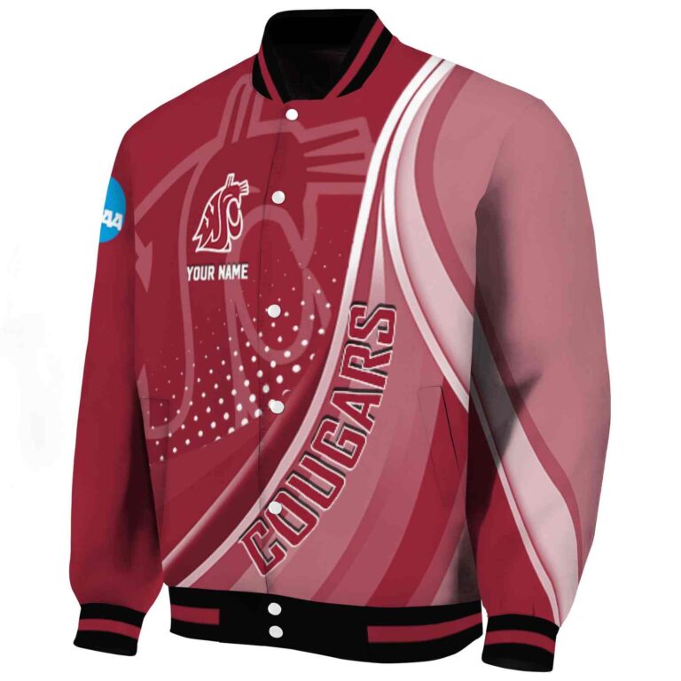 customized washington state cougars wave patterns crimson jacket best selling