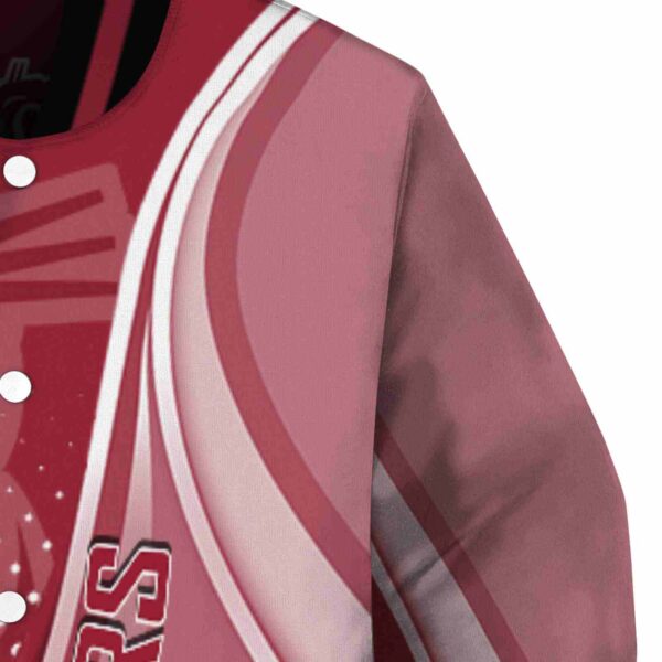 customized washington state cougars wave patterns crimson jacket premium grade