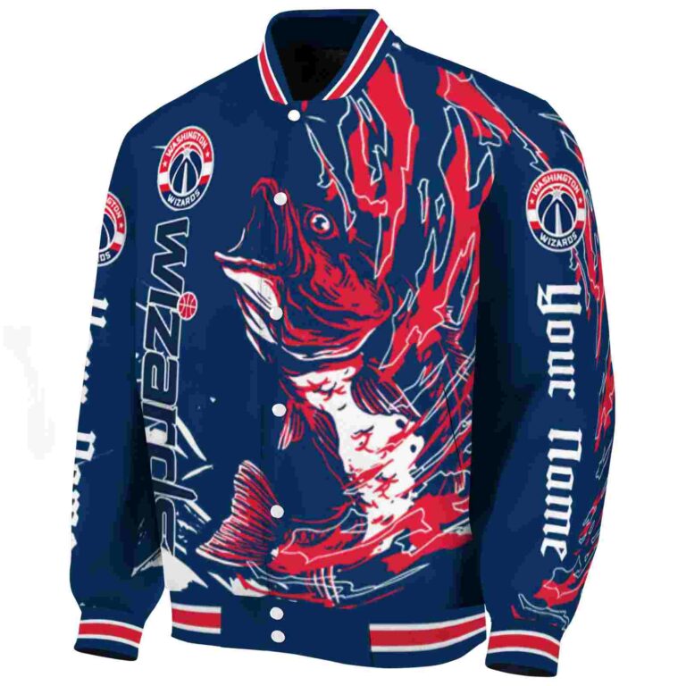 customized washington wizards fishing passion blue white jacket best selling