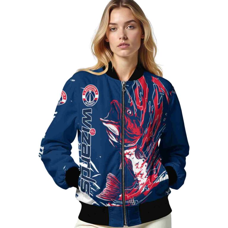 customized washington wizards fishing passion blue white jacket latest model
