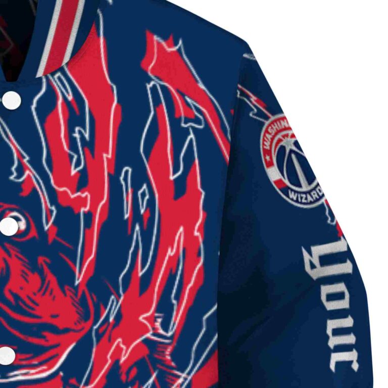 customized washington wizards fishing passion blue white jacket premium grade