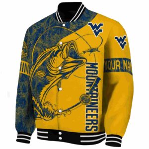 customized west virginia mountaineers fishing rod gold jacket best selling