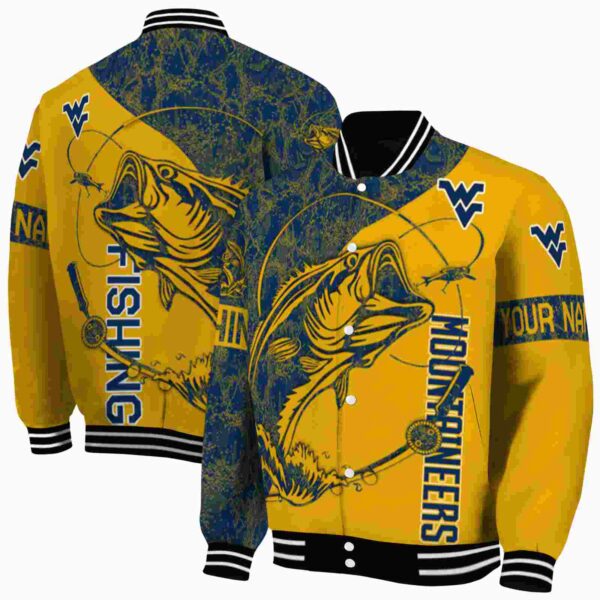 customized west virginia mountaineers fishing rod gold jacket fashion forward