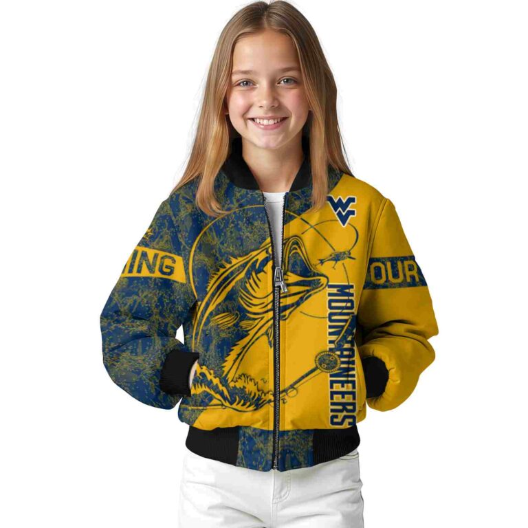 customized west virginia mountaineers fishing rod gold jacket top rated