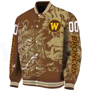 customized western michigan broncos fishing art brown jacket best selling