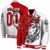 customized wisconsin badgers jesus tears red white jacket fashion forward