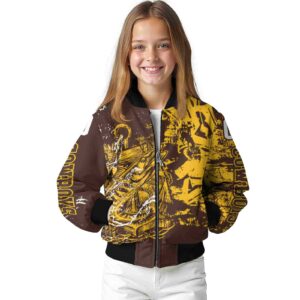 customized wyoming cowboys fishing art brown jacket top rated