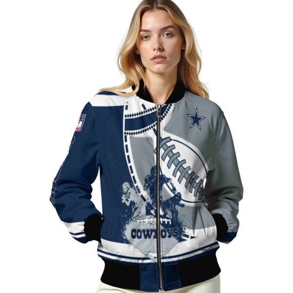 dallas cowboys baseball stitching silver white jacket latest model